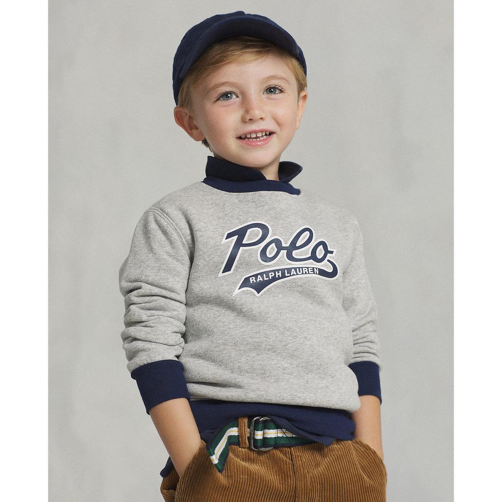 商品Ralph Lauren|Logo Fleece Sweatshirt (Little Kids),价格¥271-¥299,第5张图片详细描述