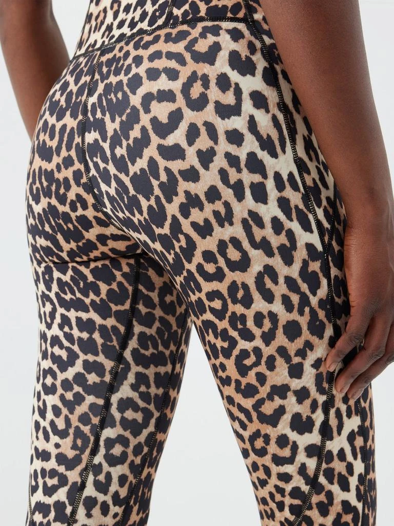 商品Ganni|High-rise leopard-print recycled-blend leggings,价格¥698,第3张图片详细描述