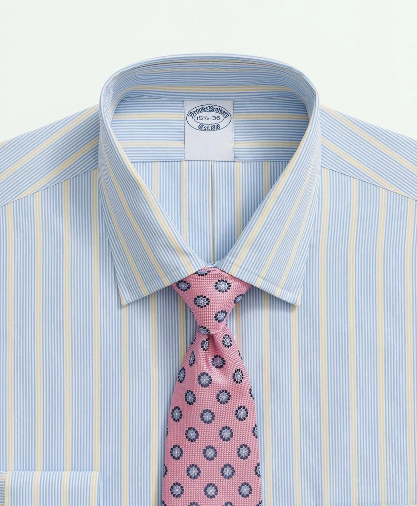 商品Brooks Brothers|Supima® Cotton Poplin Ainsley Collar, Multi-Stripe Dress Shirt,价格¥496,第2张图片详细描述