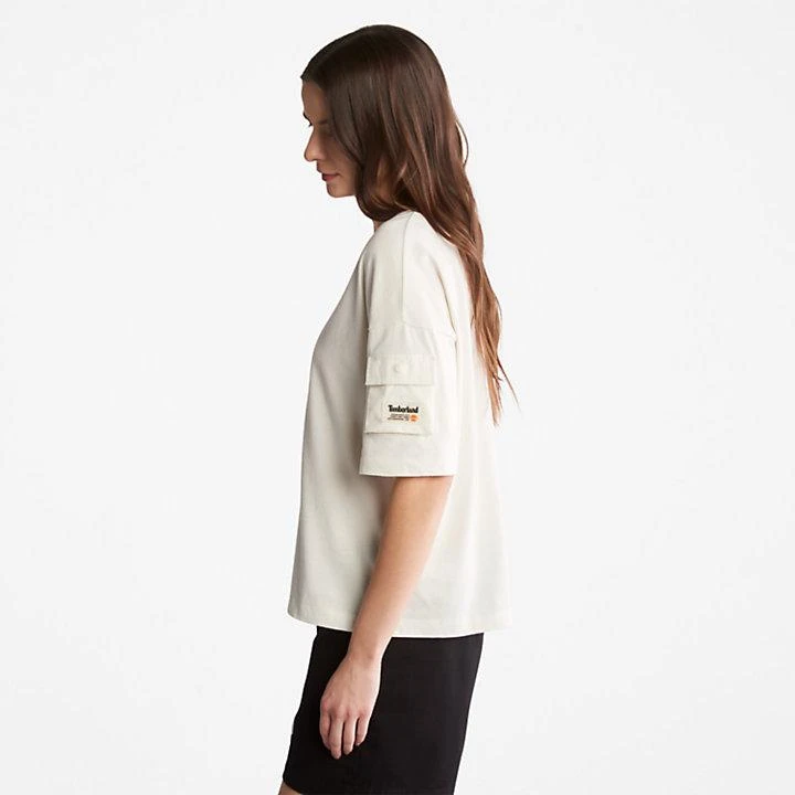 商品Timberland|Progressive Utility Pocket T-Shirt for Women in White,价格¥185,第4张图片详细描述