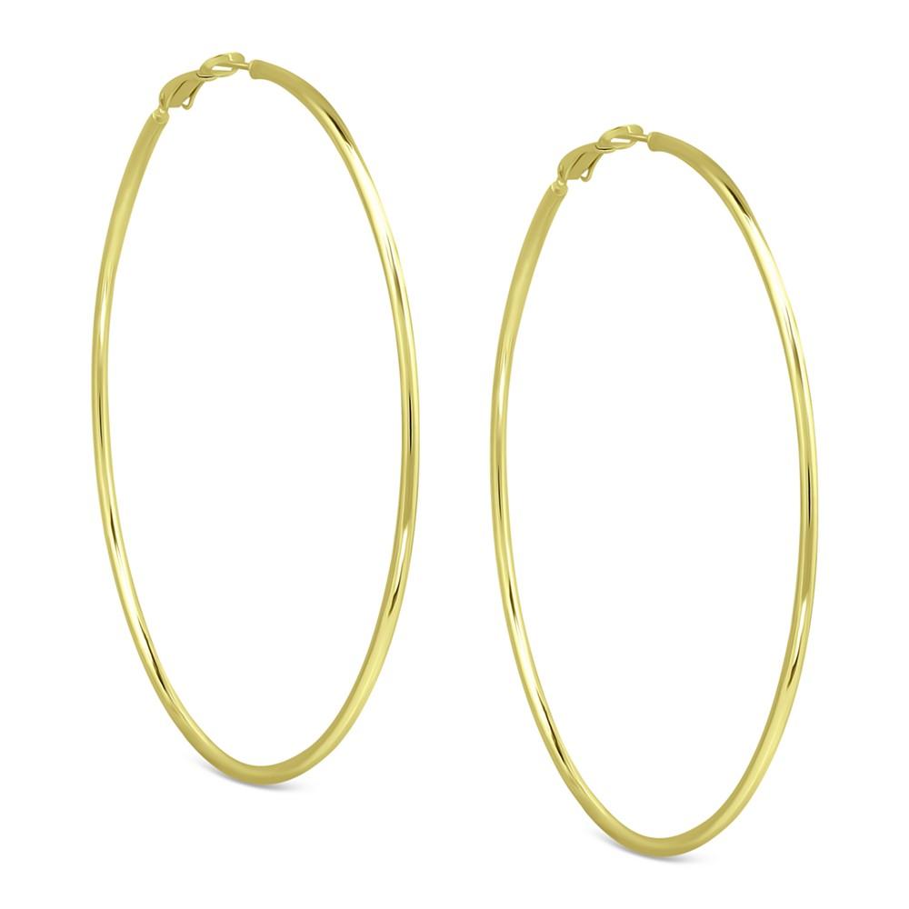 Polished Wire Extra-Large Hoop Earrings, 80mm, Created for Macy's商品第3张图片规格展示