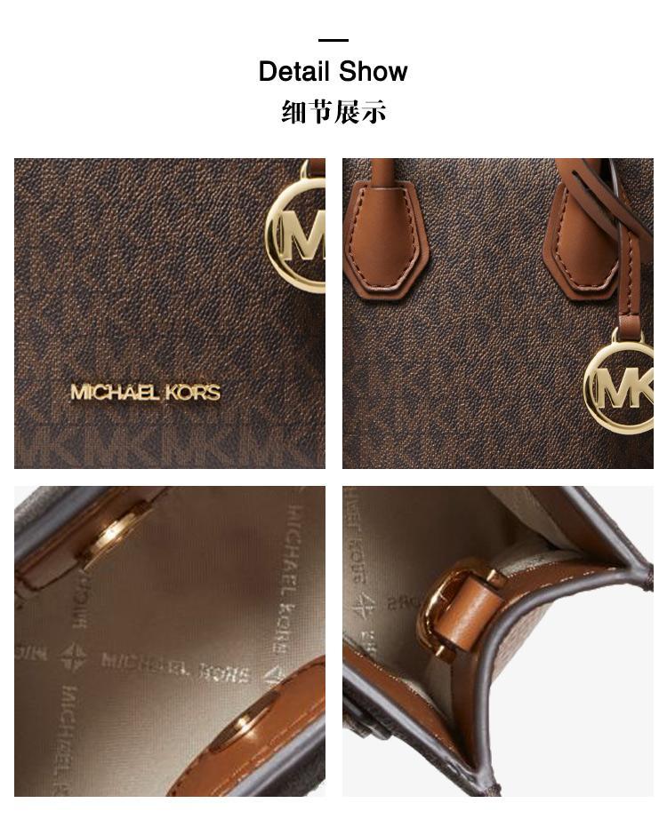 商品[国内直发] Michael Kors|Michael Kors MERCER系列荔枝纹皮革黑色小号风琴包手提包,价格¥1163,第12张图片详细描述