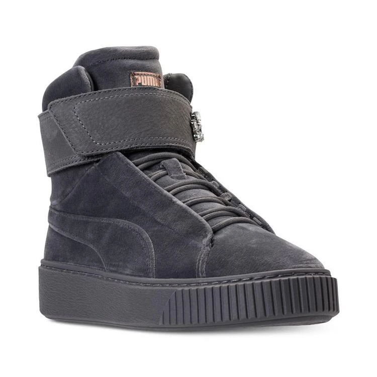 商品Puma|Women's Suede Platform Mid Velour Casual Sneakers from Finish Line,价格¥519,第1张图片