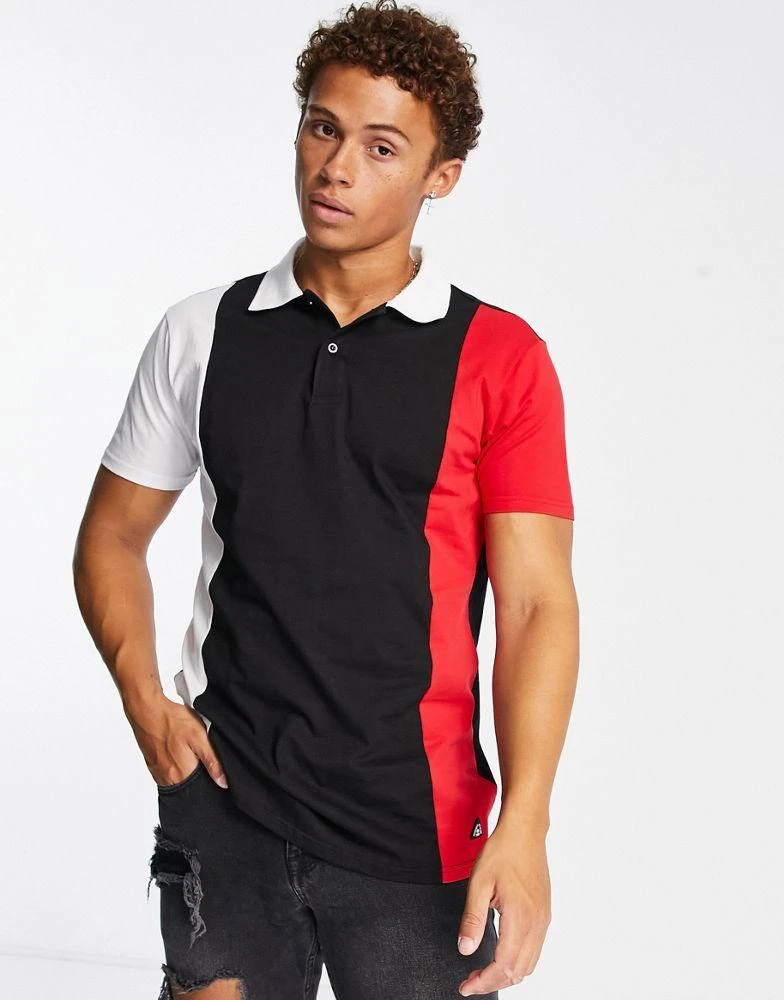 商品American Stitch|American Stitch polo in black stripe,价格¥186,第1张图片