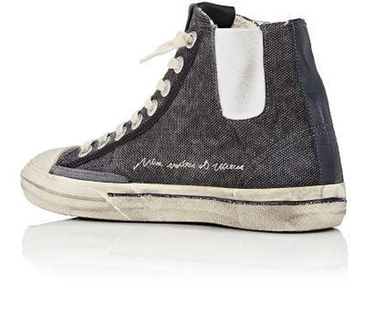 商品Golden Goose|V-Star 1 Canvas High-Top Sneakers 小脏鞋,价格¥1778,第3张图片详细描述