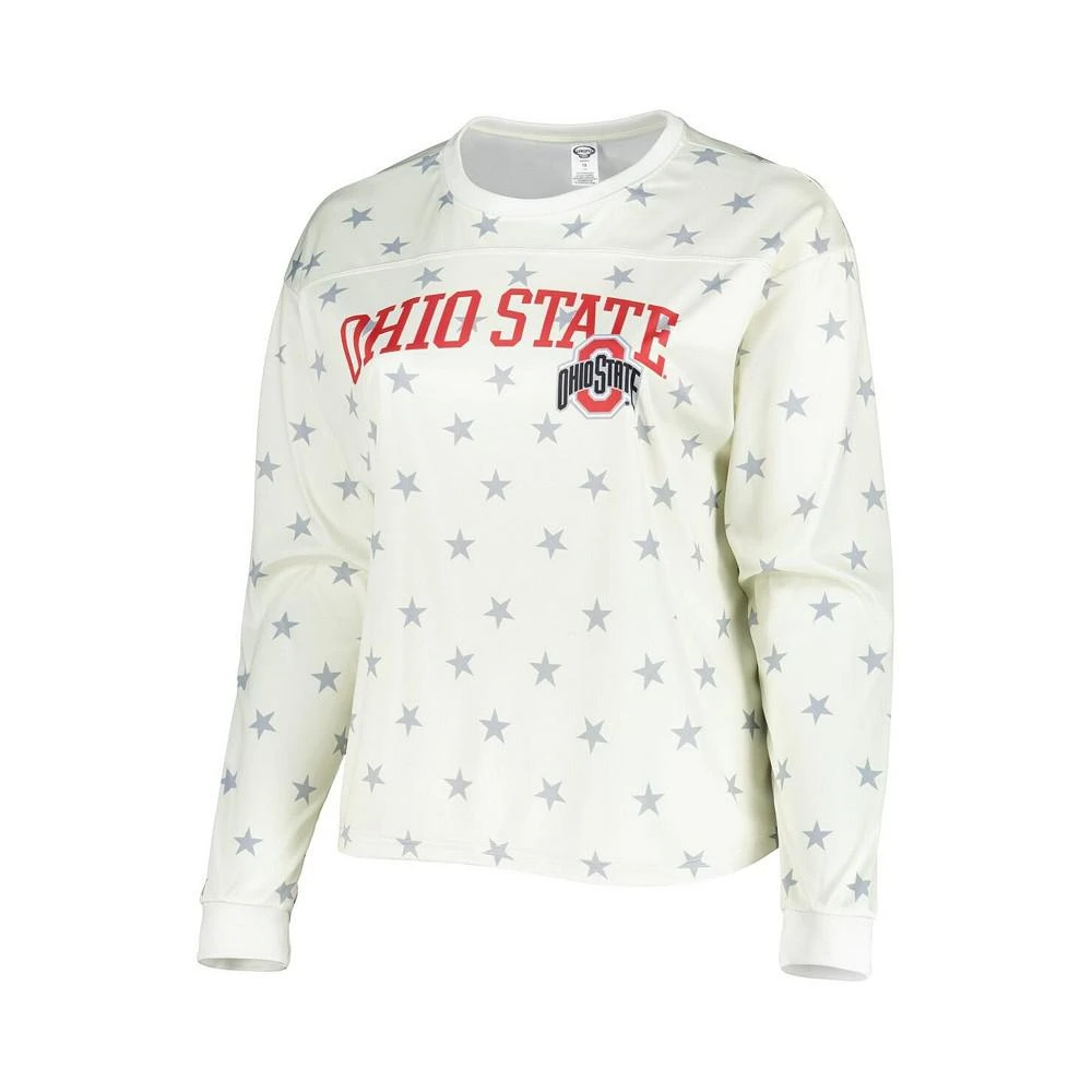 商品Profile|Women's Cream Ohio State Buckeyes Plus Size Agenda Stars Pullover Sweatshirt,价格¥385,第3张图片详细描述