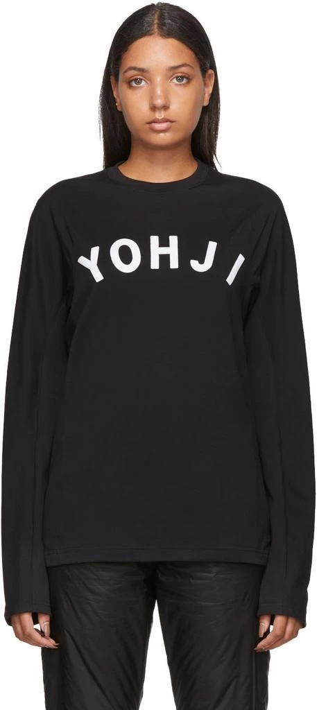 商品Y-3|Black & White 'Yohji' Letters Long Sleeve T-Shirt卫衣,价格¥714,第1张图片