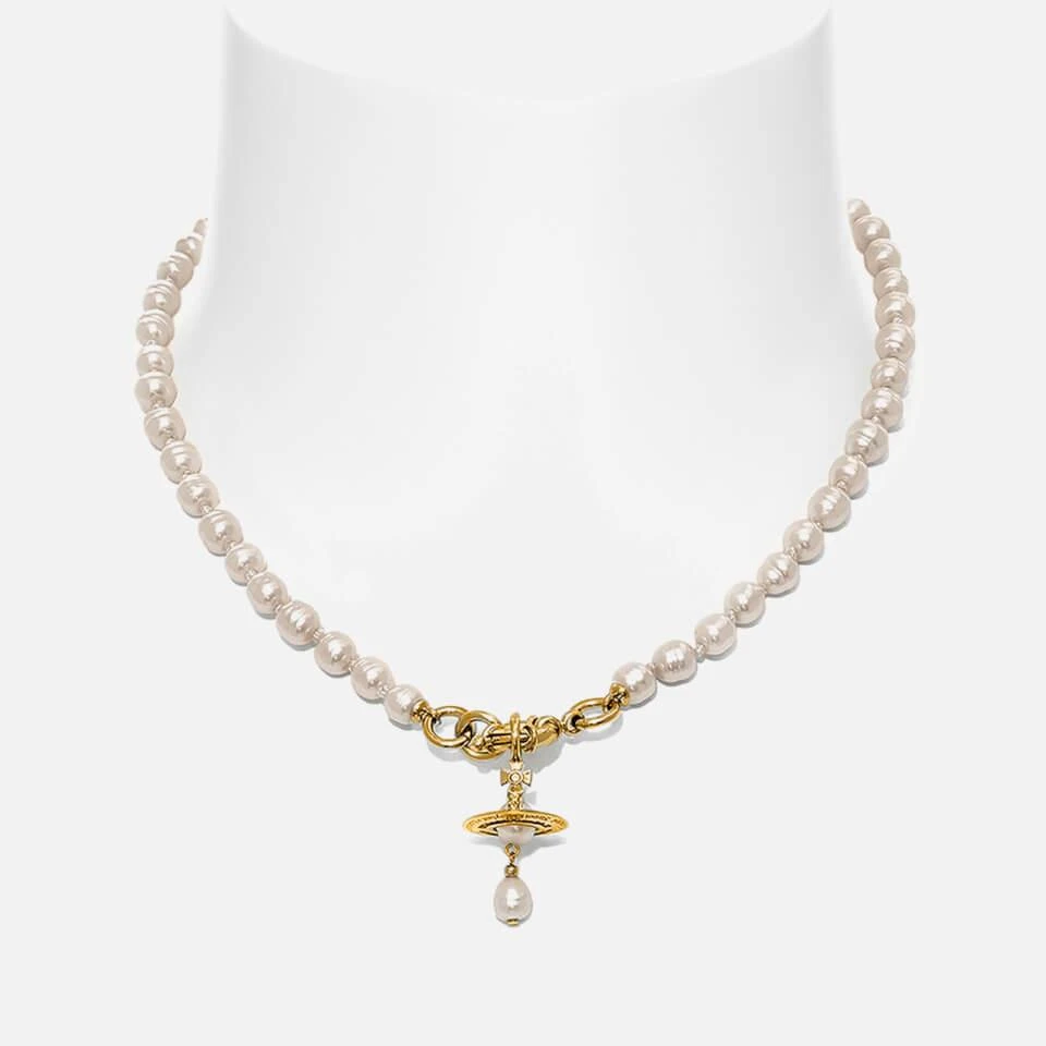 商品Vivienne Westwood|Vivienne Westwood Aleksa Gold-Tone Brass and Preciosa Pearl Necklace,价格¥1776,第1张图片