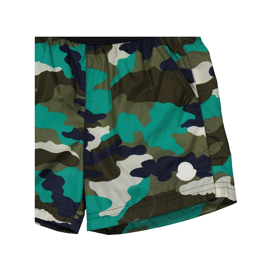 商品Moncler|Kids Bright Green Camouflage-Print Swim Shorts,价格¥434,第3张图片详细描述