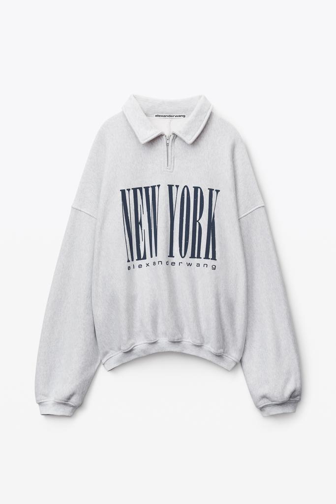 商品Alexander Wang|NY PUFF GRAPHIC SWEATSHIRT IN TERRY,价格¥3224,第5张图片详细描述