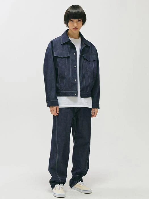 商品AREUBAN|Gutermann Curved Pants_Navy,价格¥778,第2张图片详细描述