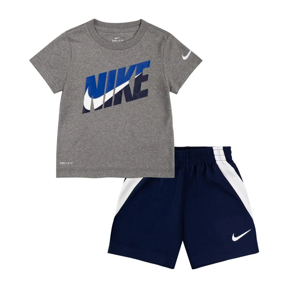 商品NIKE|Toddler Boys Tri-Color T-shirt and Shorts Set,价格¥141,第1张图片