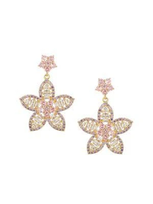 商品Eye Candy LA|Luxe Goldtone & Crystal Star Drop Earrings,价格¥286,第1张图片