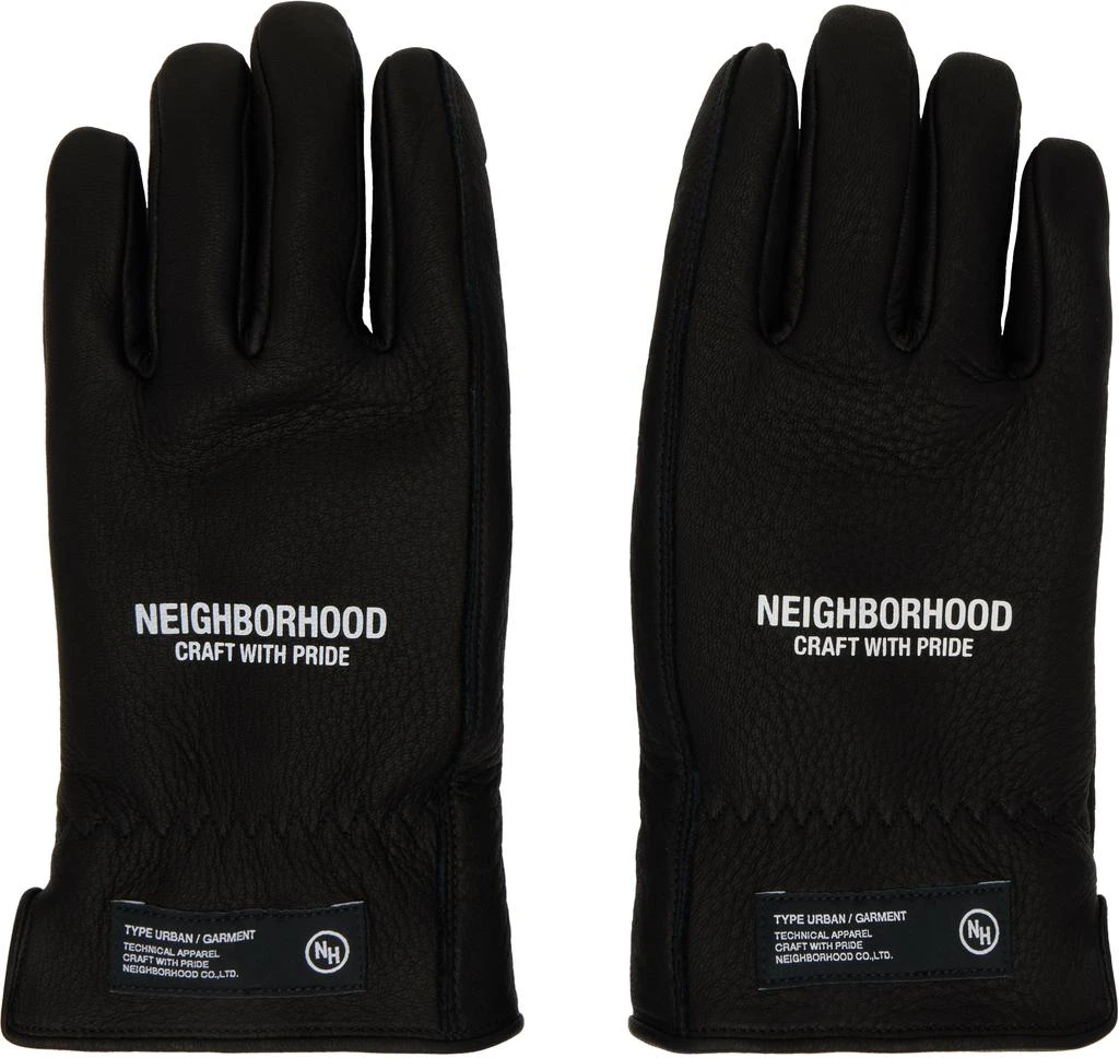 商品NEIGHBORHOOD|Black Leather Boa Gloves,价格¥857,第1张图片