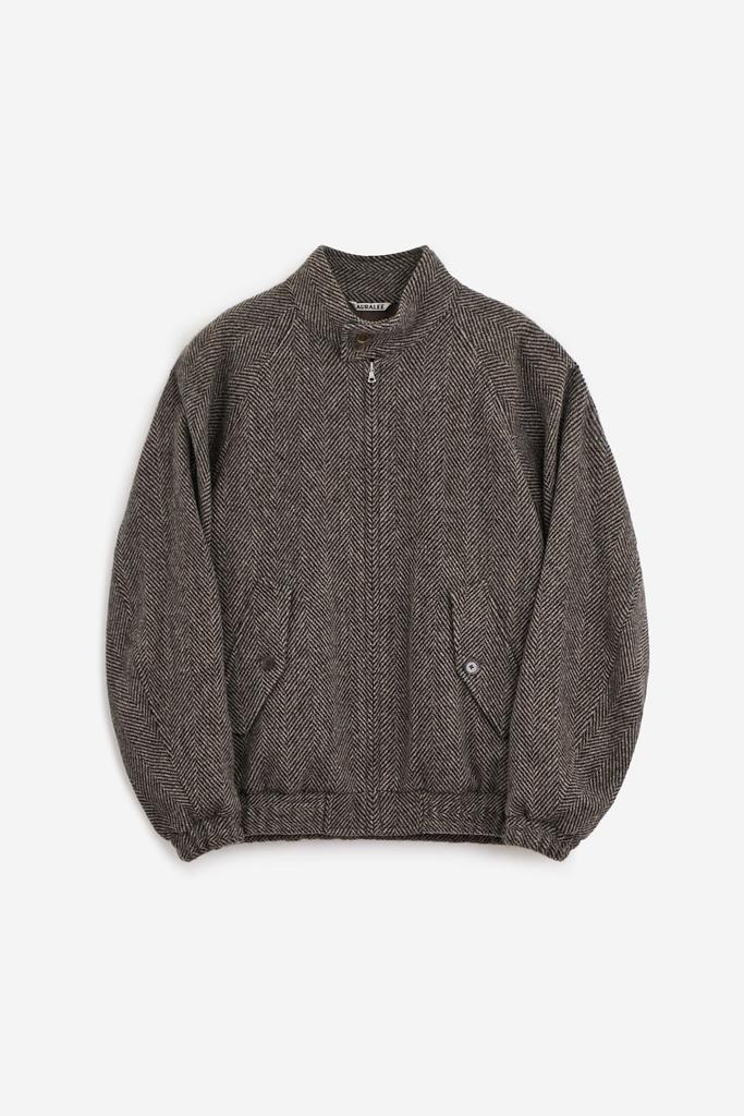 AURALEE Tweed Zip Blouson Jacket - Jackets - BeyondStyle
