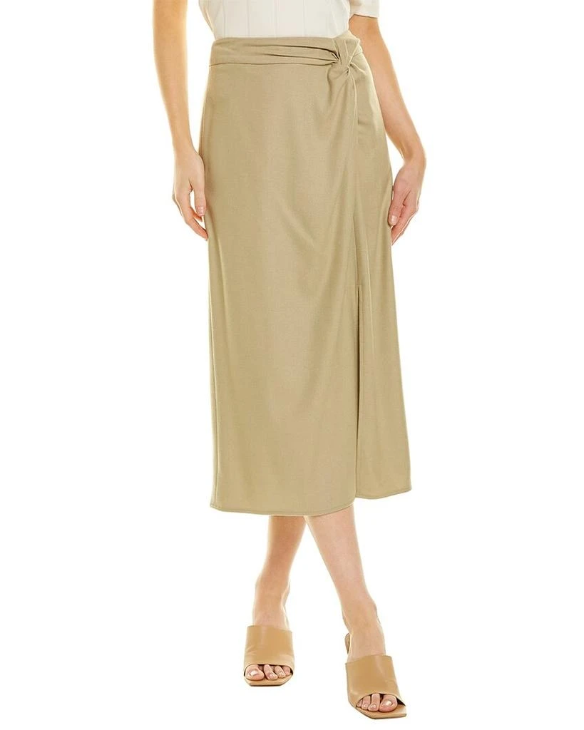 商品Vince|Vince Flannel Twist Knot Wool-Blend Skirt,价格¥614,第1张图片