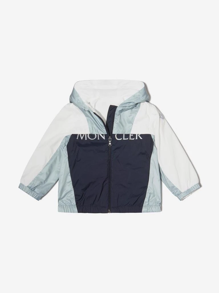 商品Moncler|Moncler Blue Baby Girls Hooded Arilas Jacket,价格¥1508,第1张图片