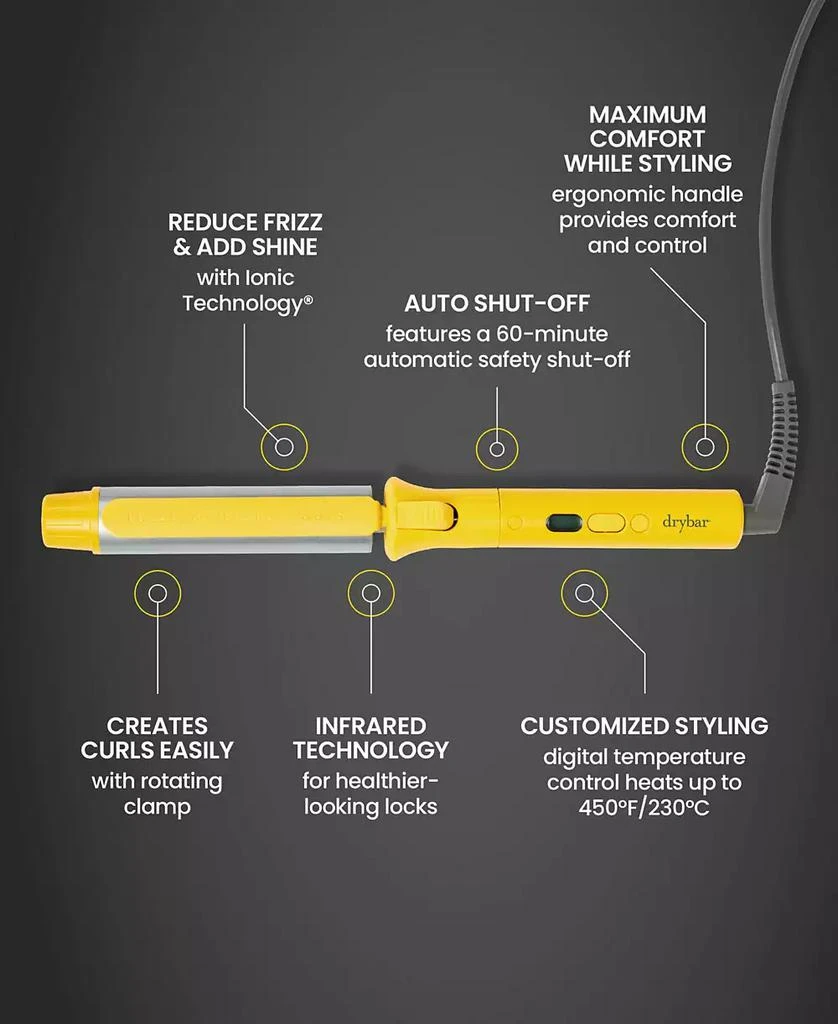 商品Drybar|The 3-Day Bender Digital 1.25" Curling Iron,价格¥1097,第4张图片详细描述