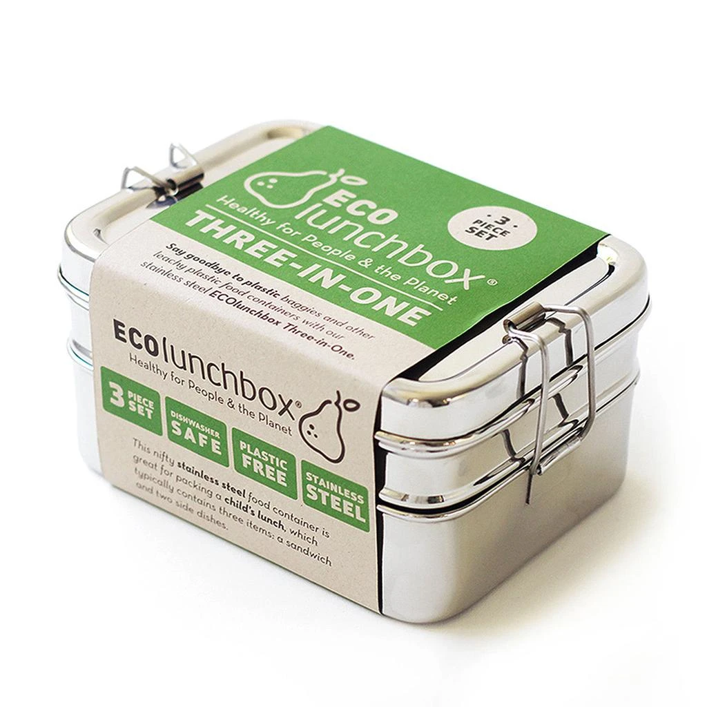 商品ECOlunchbox|ECOlunchbox Three in One Stainless Steel Food Container Set,价格¥286,第1张图片