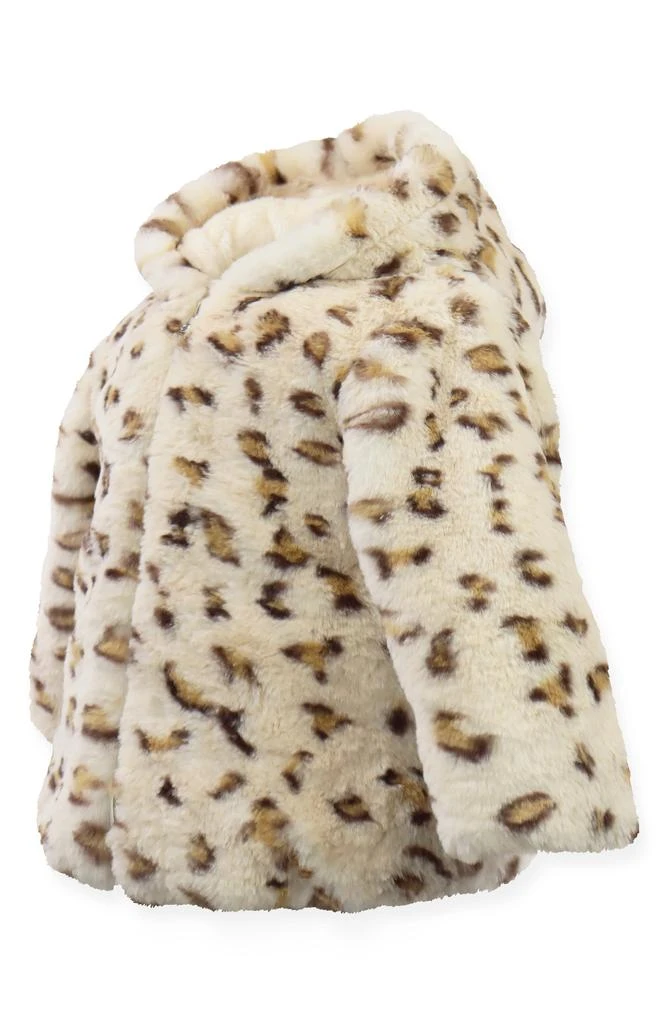 商品Widgeon|Teddy Leopard Print Faux Fur Hooded Jacket,价格¥196,第3张图片详细描述