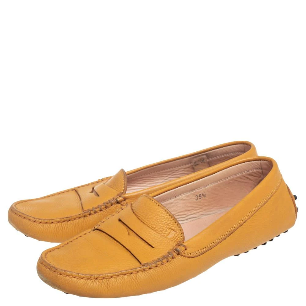 商品[二手商品] Tod's|Tod's Yellow Leather Slip On Loafers Size 39.5,价格¥859,第4张图片详细描述