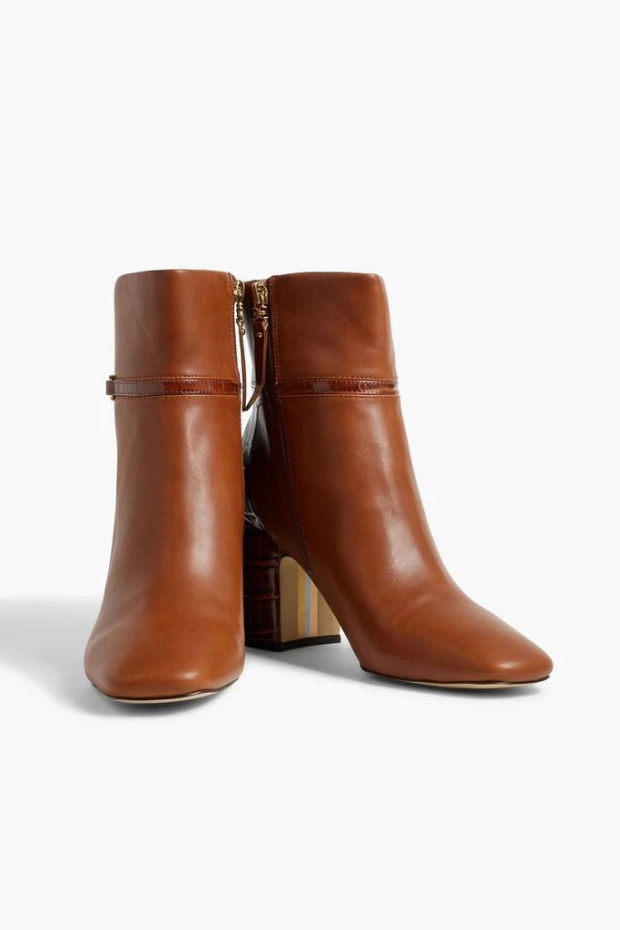 商品Sam Edelman|Florah faux smooth and croc-effect leather ankle boots,价格¥816,第2张图片详细描述