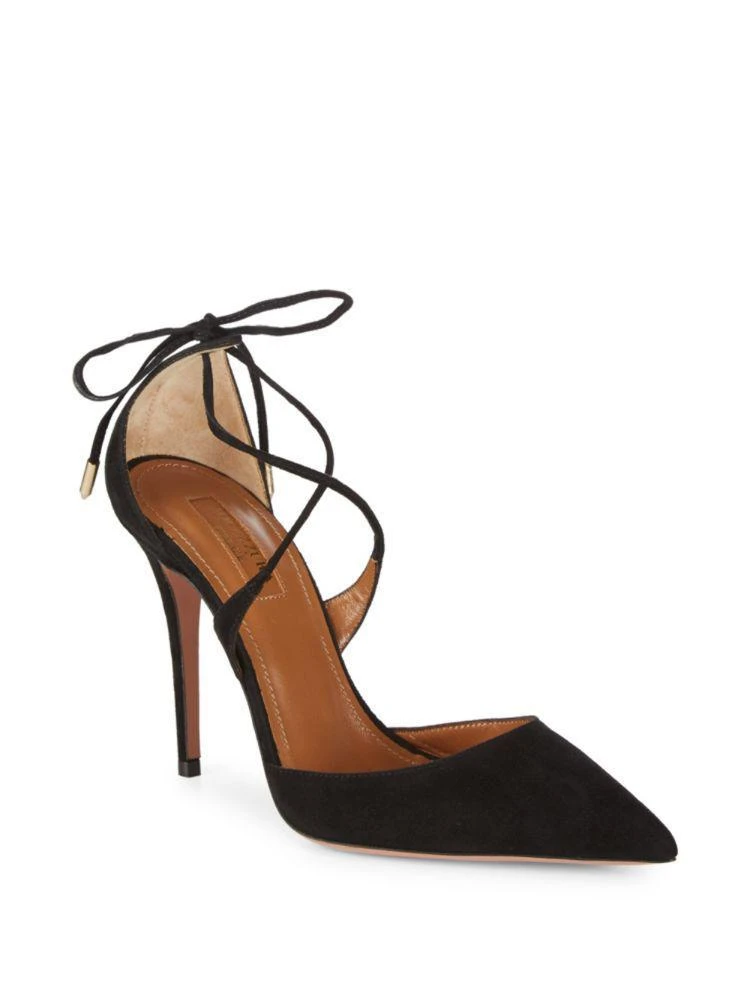 商品Aquazzura|Matilde 麂皮尖头高跟鞋,价格¥1576,第1张图片