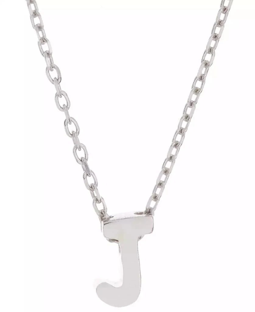 商品ADORNIA|Rhodium-Plated Mini Initial A Pendant Necklace, 16" + 2" extender,价格¥167,第1张图片