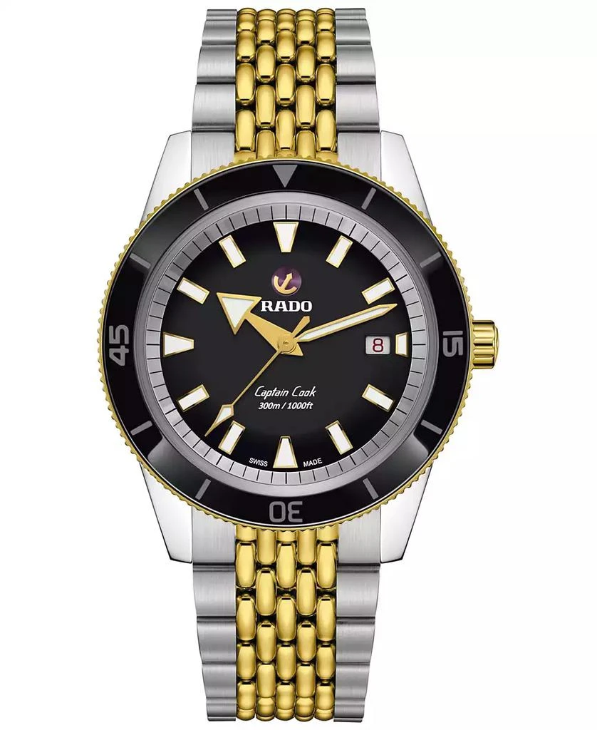 商品Rado|Men's Captain Cook Automatic Two-Tone Stainless Steel Bracelet Watch 42mm,价格¥17950,第1张图片