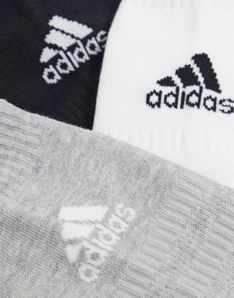 adidas Training 3 pack trainer socks in multi商品第2张图片规格展示