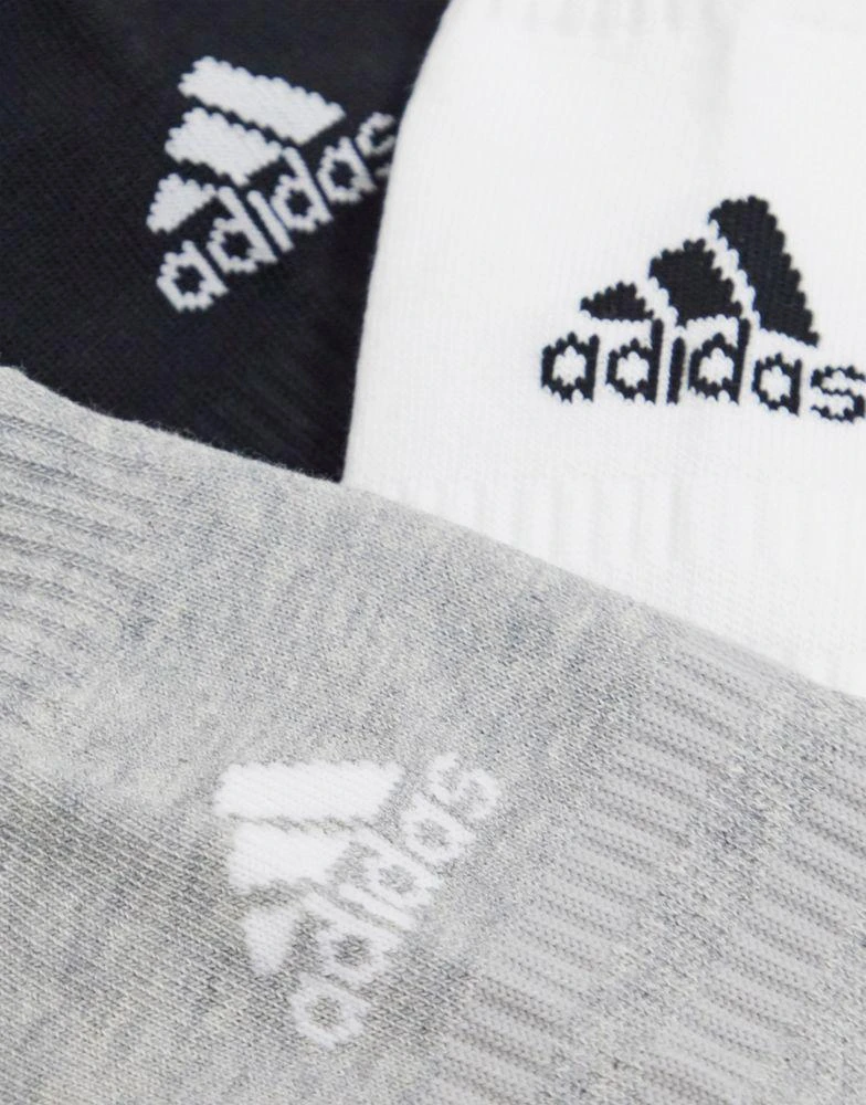 商品Adidas|adidas Training 3 pack trainer socks in multi,价格¥72,第2张图片详细描述