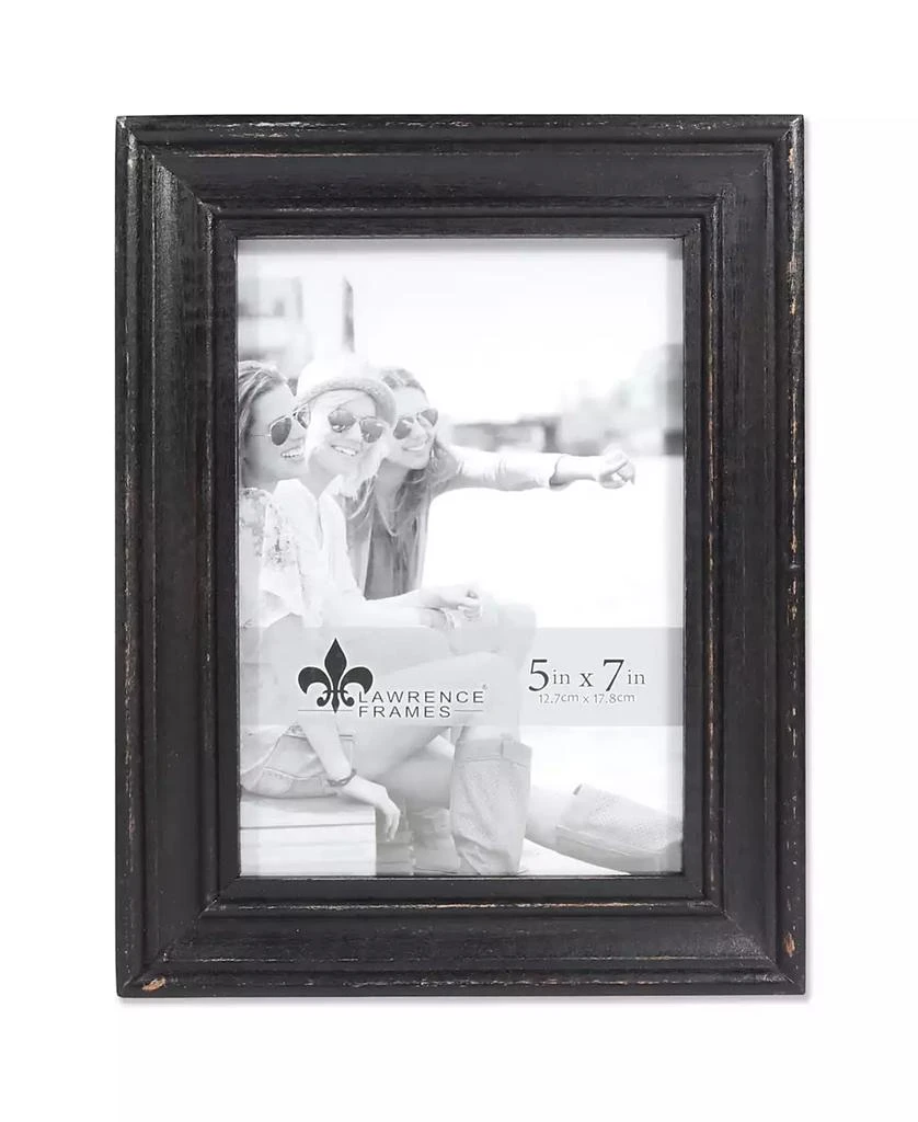 商品Lawrence Frames|Durham Weathered Black Wood Picture Frame - 5" x 7",价格¥108,第1张图片