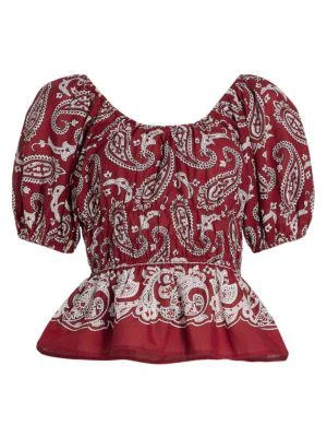 商品Sea|Paisley Bandana Print Top,价格¥480,第5张图片详细描述