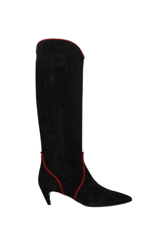 商品Roger Vivier|Boots Suede Black,价格¥4825,第1张图片