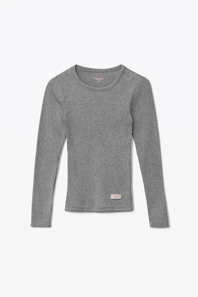 商品Alexander Wang|Long-sleeve Tee In Ribbed Cotton,价格¥332,第3张图片详细描述