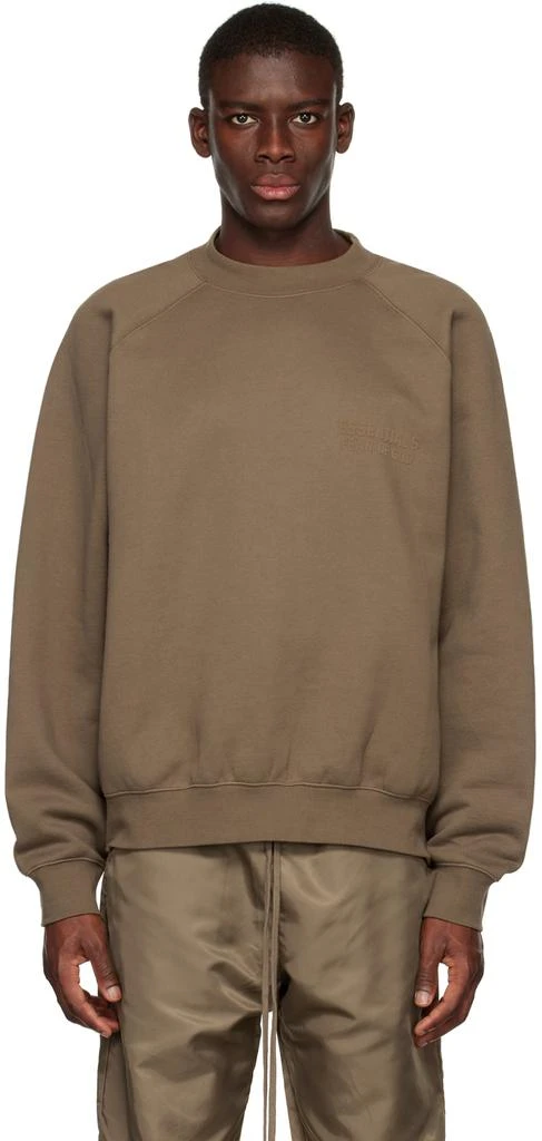 商品Essentials|Brown Crewneck Sweatshirt,价格¥233,第1张图片