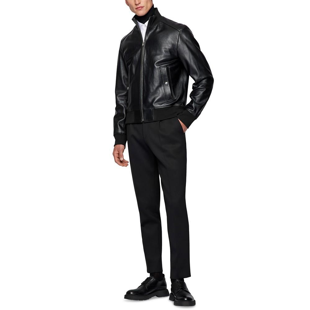 商品Hugo Boss|BOSS Men's Bomber-Style Leather Jacket,价格¥3220,第6张图片详细描述