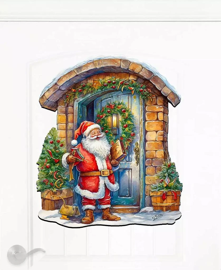 Joyful Moments at the Christmas Wooden Door Decor Wall Decor G. DeBrekht 商品