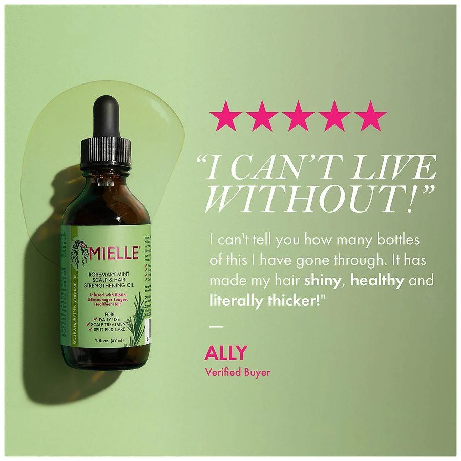 商品Mielle Organics|Scalp & Hair Strengthening Oil Rosemary Mint,价格¥81,第3张图片详细描述
