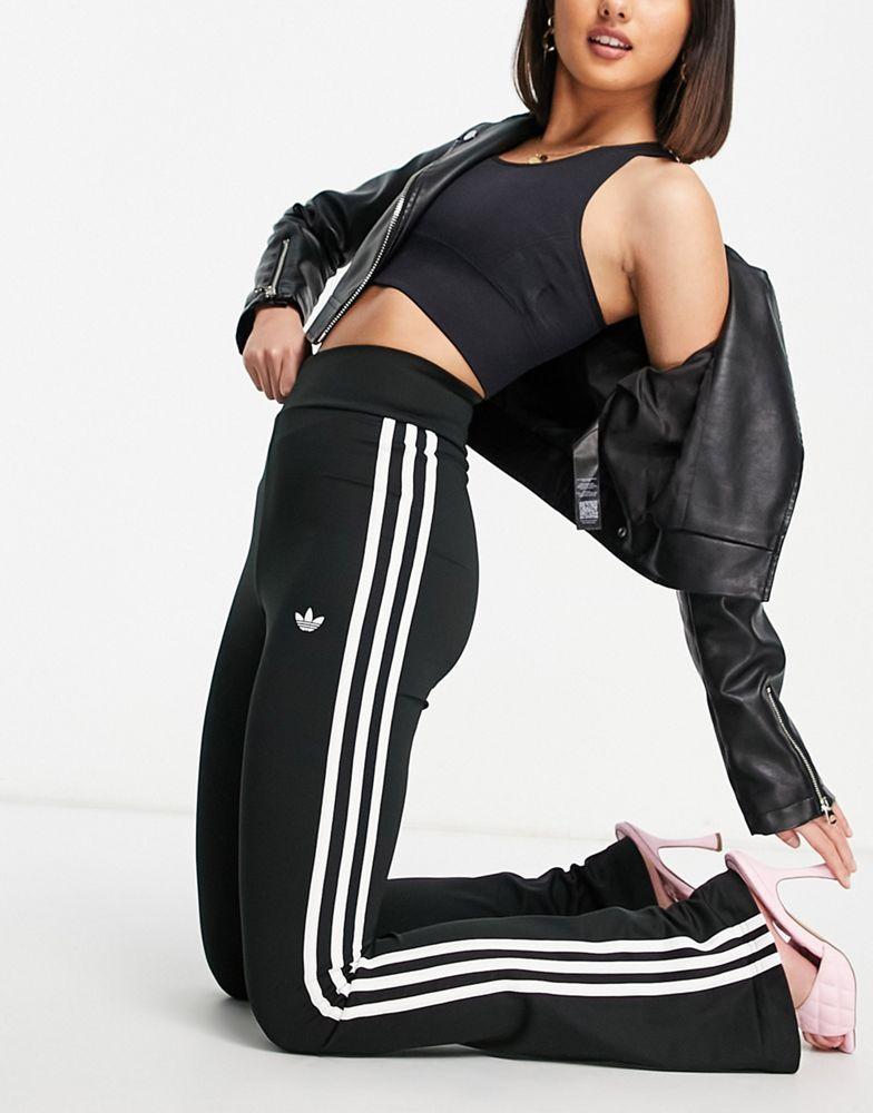商品Adidas|adidas Originals three stripe flared track pant in black,价格¥243,第4张图片详细描述