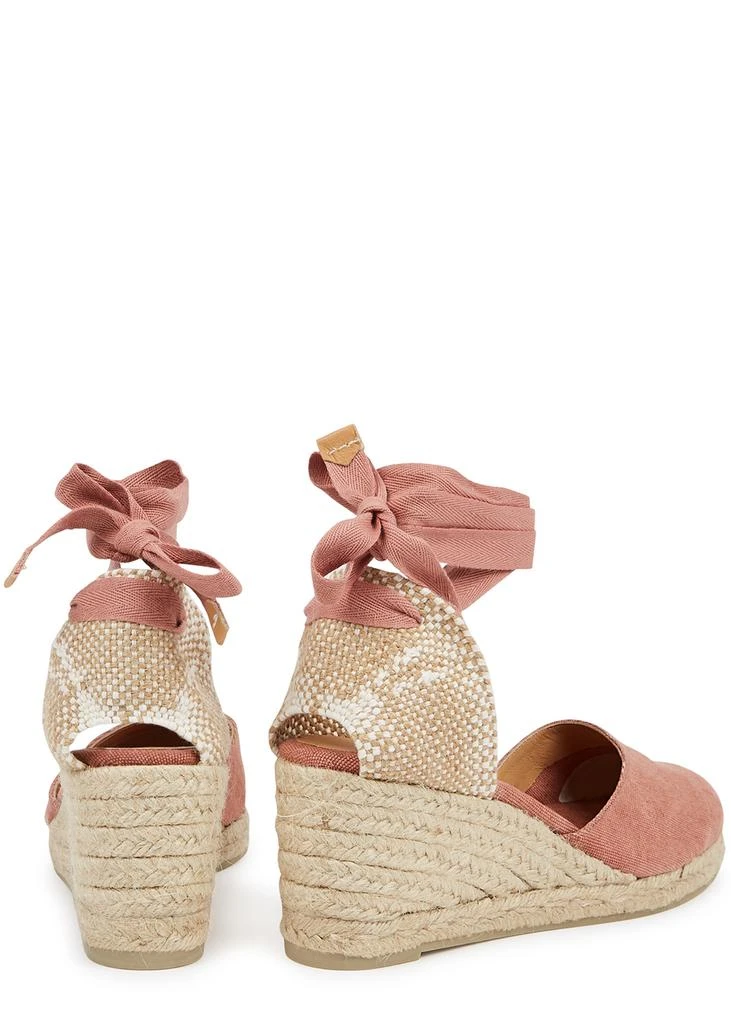 商品CASTAÑER|Carina 80 pink canvas wedge espadrilles,价格¥917,第3张图片详细描述