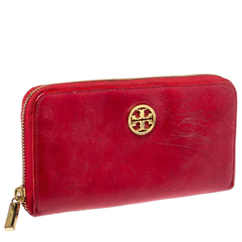 商品[二手商品] Tory Burch|Tory Burch Red Leather Robinson Zip Around Wallet,价格¥813,第3张图片详细描述