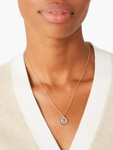 商品Kate Spade|Rose Goldtone & Cubic Zirconia Good Luck Pendant Necklace,价格¥303,第3张图片详细描述