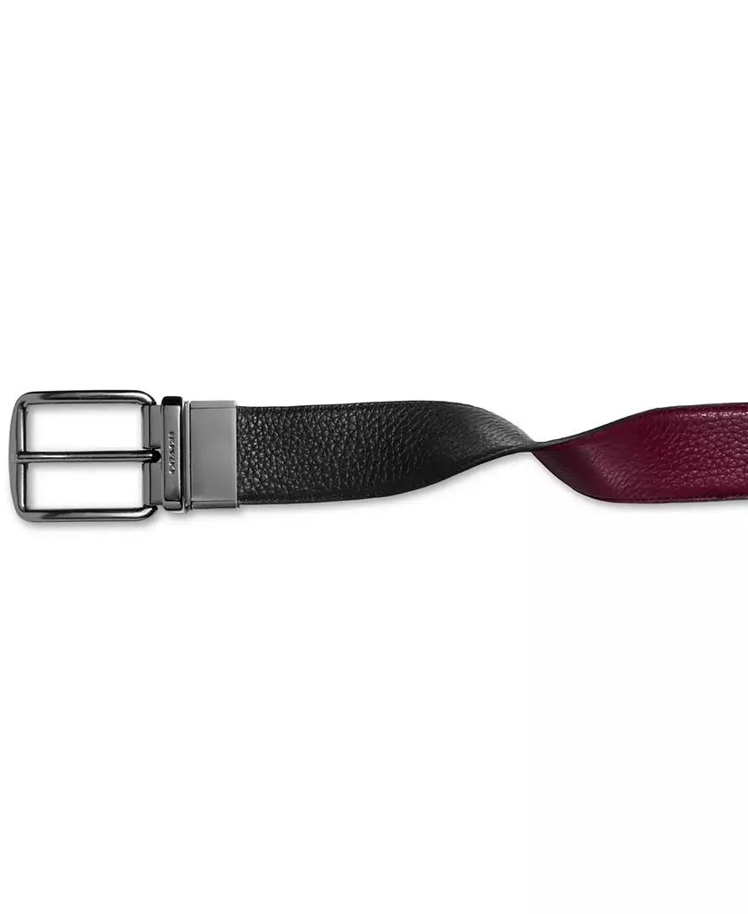 商品Coach|男士时尚鹅卵石纹皮带38毫米宽,价格¥1458,第3张图片详细描述