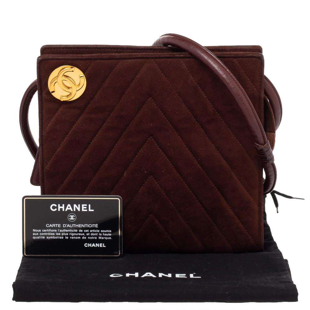 Chanel Brown Suede Vintage Shoulder Bag商品第10张图片规格展示