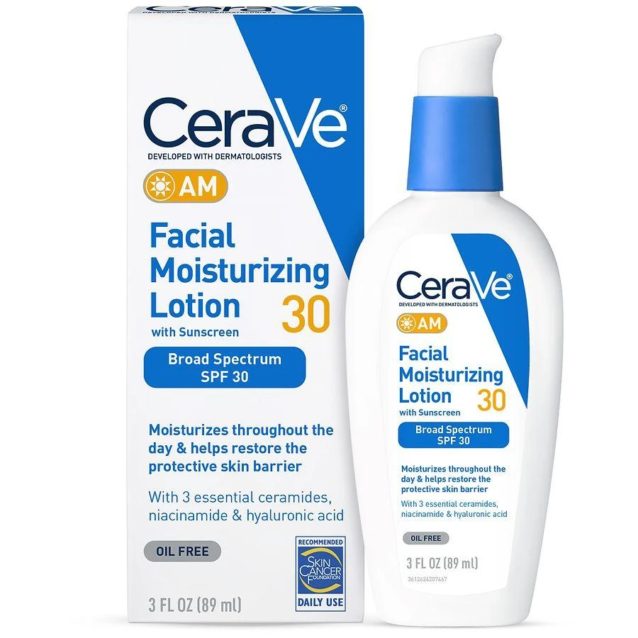 商品CeraVe|AM Face Moisturizer SPF 30, Oil-Free with Sunscreen,价格¥134,第1张图片
