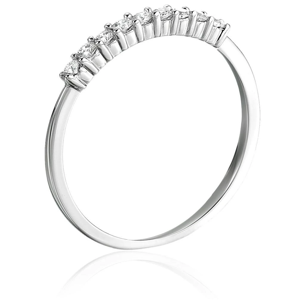 商品Vir Jewels|1/5 cttw Round Petite Diamond Wedding Band for Women in 10K White Gold 9 Stones,价格¥2081,第2张图片详细描述