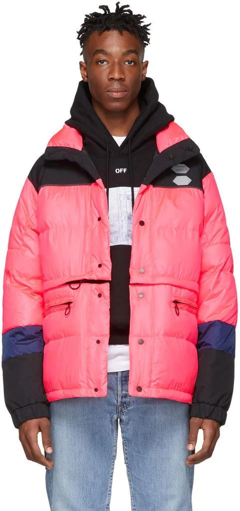 商品Off-White|Pink Down Puffer 夹克,价格¥4424,第1张图片