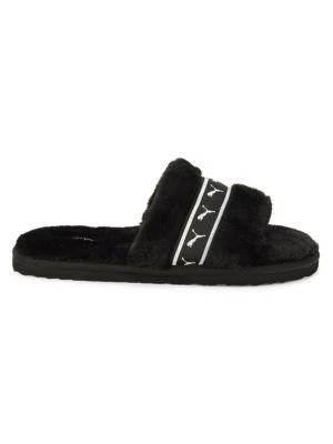 商品Puma|Logo Faux Fur Slides,价格¥101,第1张图片