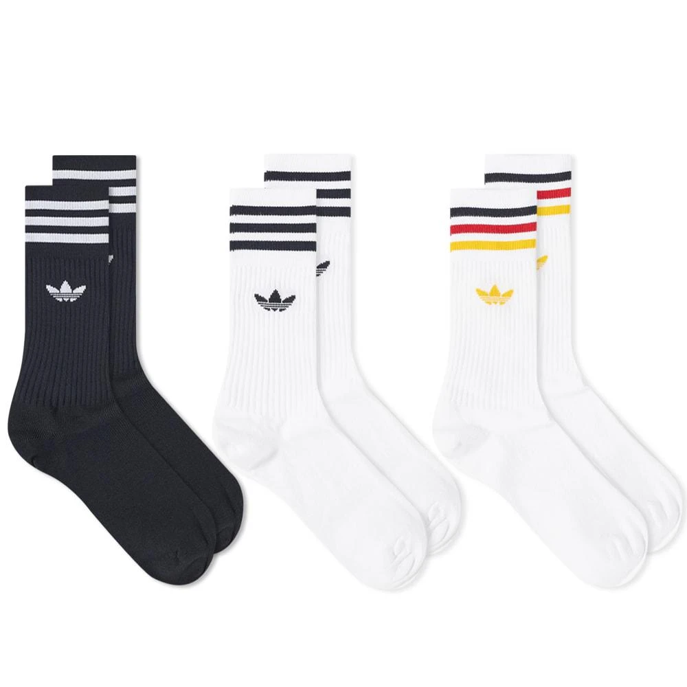 商品Adidas|Adidas Solid Crew Sock - 3 Pack,价格¥73,第1张图片